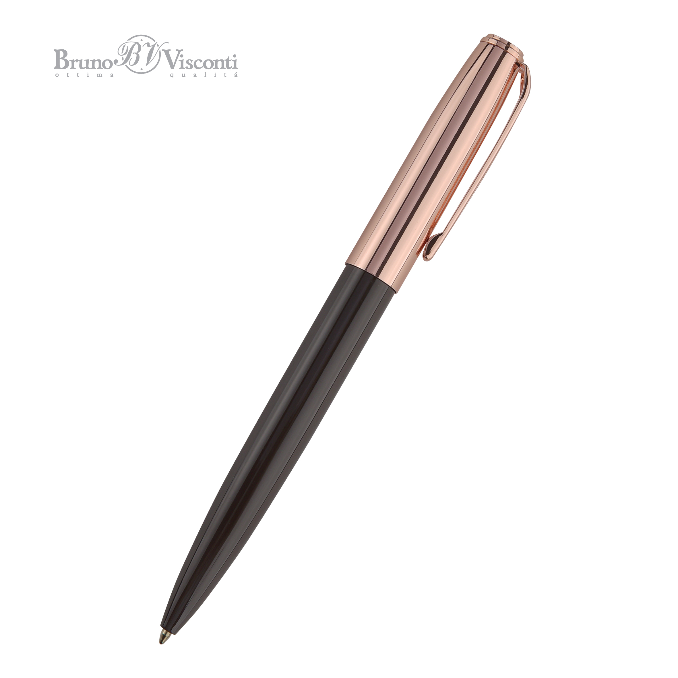 Ручка шариковая автоматическая BrunoVisconti® "NAPOLI" цвет корпуса коричневый 1 мм