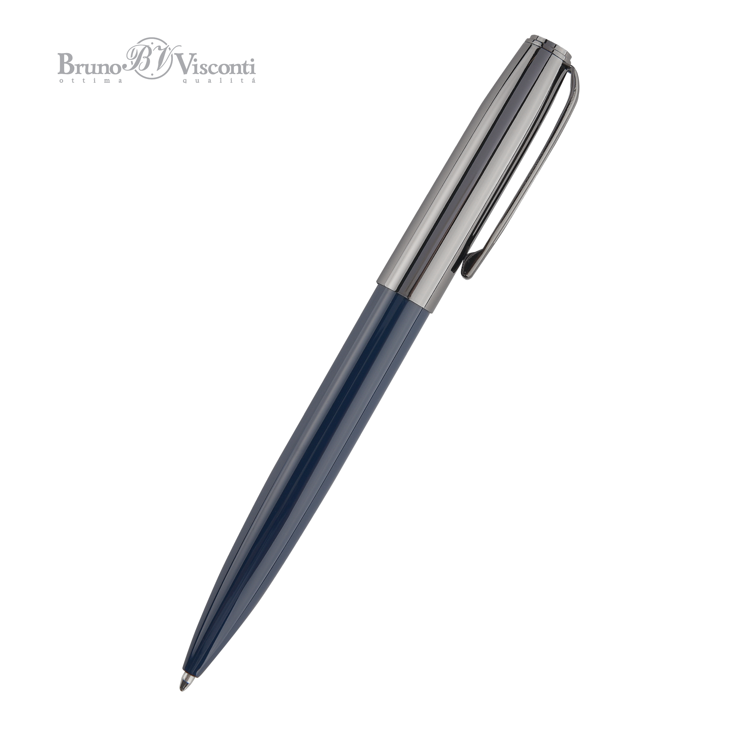Ручка шариковая автоматическая BrunoVisconti® "NAPOLI" цвет корпуса синий 1 мм