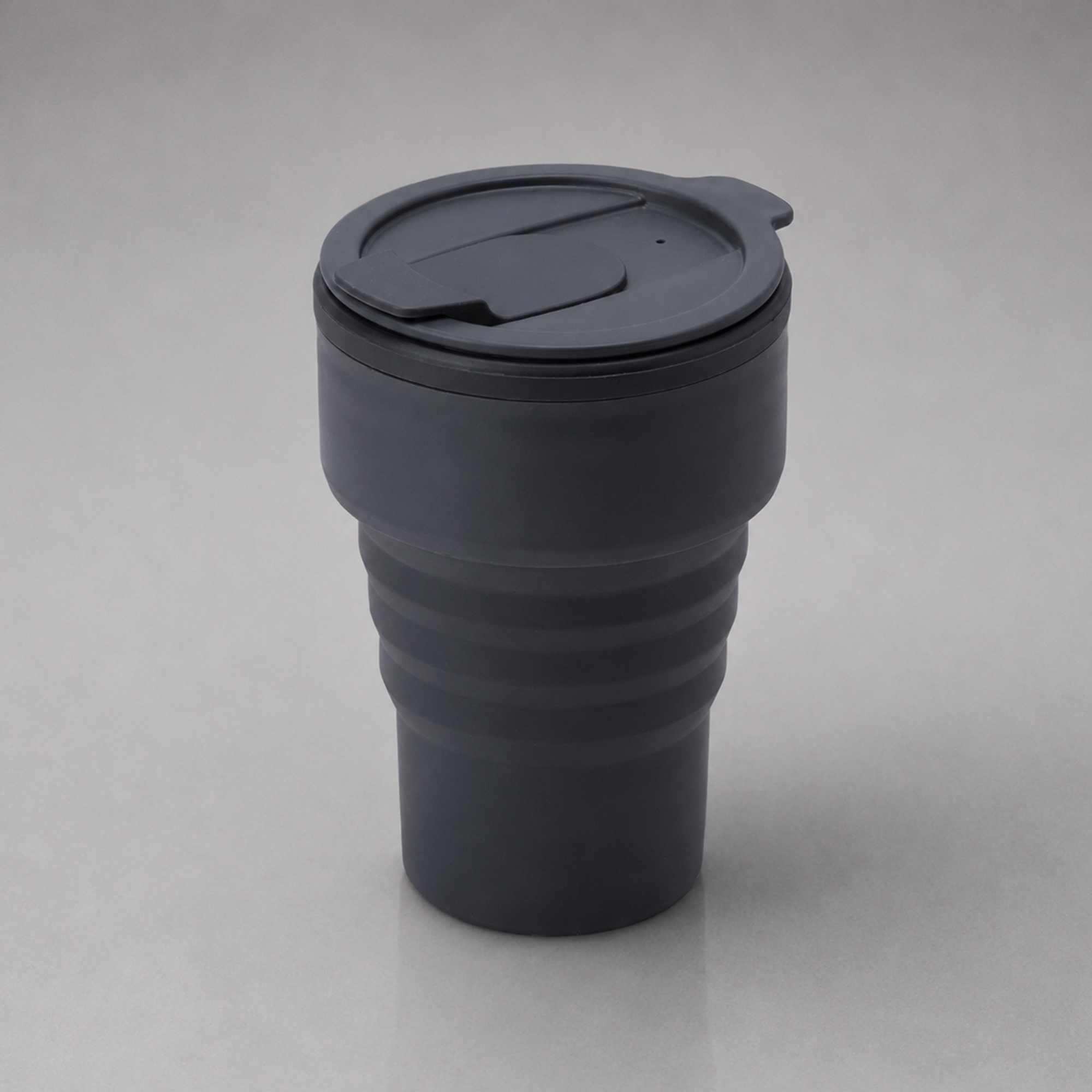 Силиконовый складной стакан "GoCup", темно-серый
