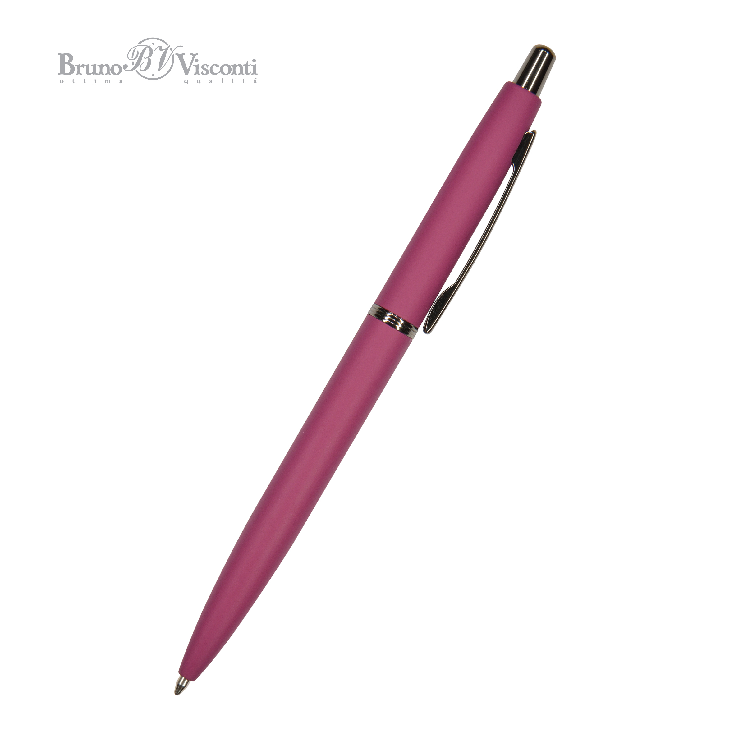 Ручка шариковая автоматическая BrunoVisconti® "SAN REMO" цвет корпуса бордовый 1 мм, в тубе