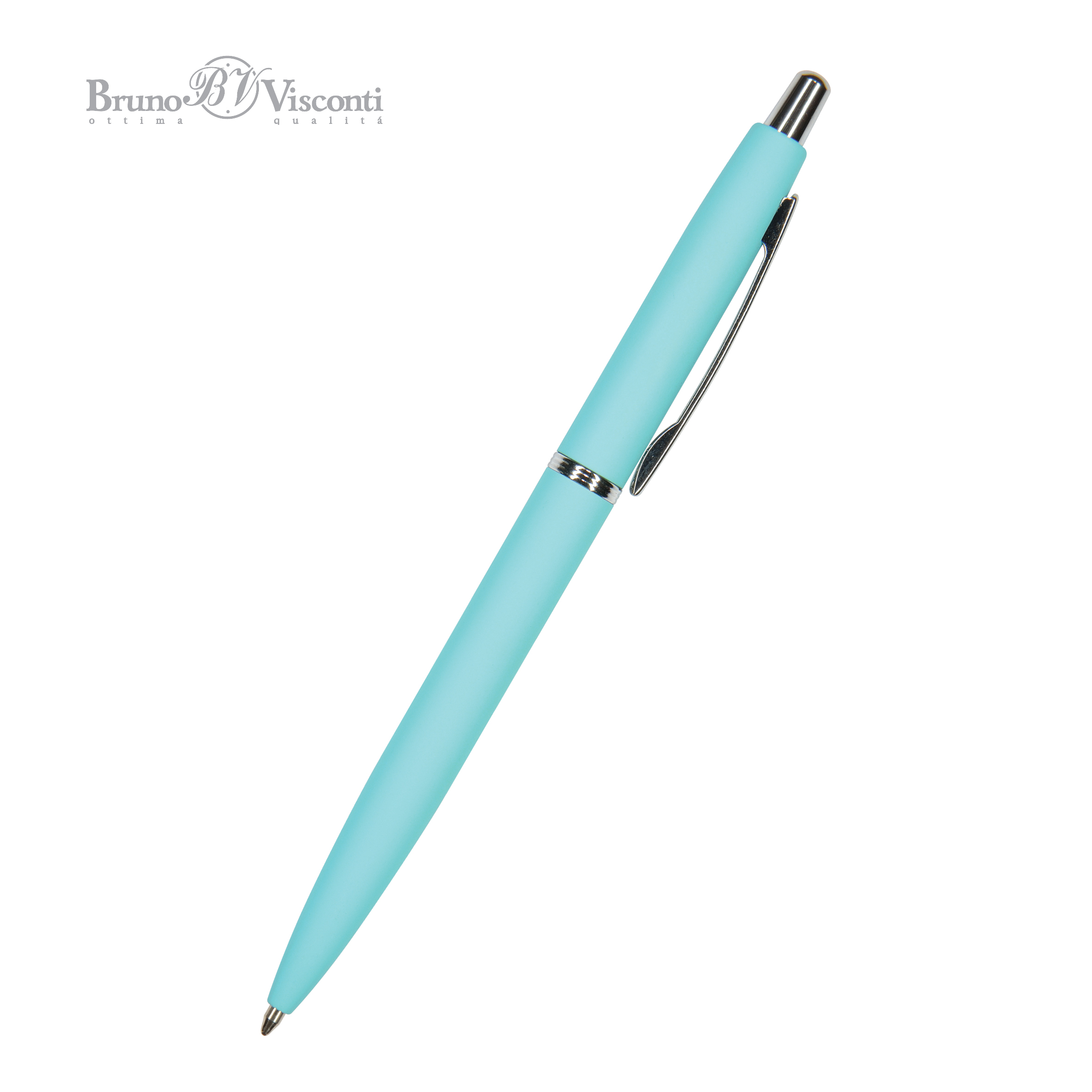 Ручка шариковая автоматическая BrunoVisconti® "SAN REMO" цвет корпуса голубой 1 мм, в тубе