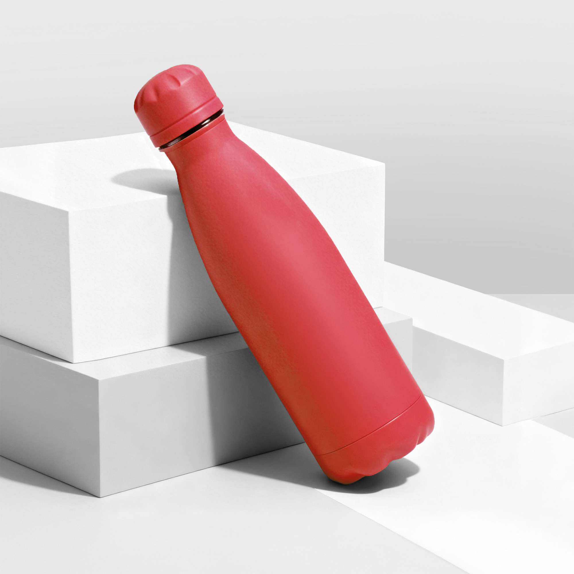 Вакуумная термобутылка "Vacuum bottle C1", soft touch, 500 мл, красный (Р)