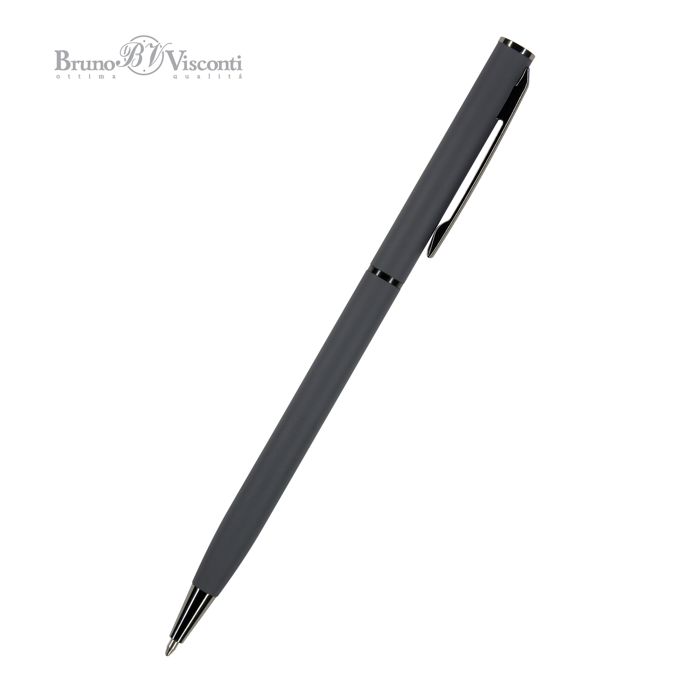 Ручка шариковая автоматическая BrunoVisconti® "PALERMO" цвет корпуса графитовый 0.7 мм, в тубе
