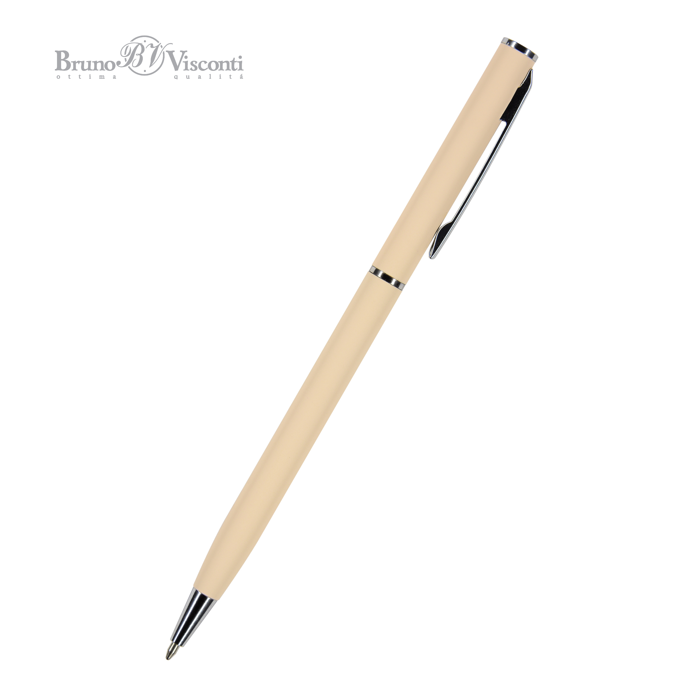 Ручка шариковая автоматическая BrunoVisconti® "PALERMO" цвет корпуса пудровый 0.7 мм, в тубе