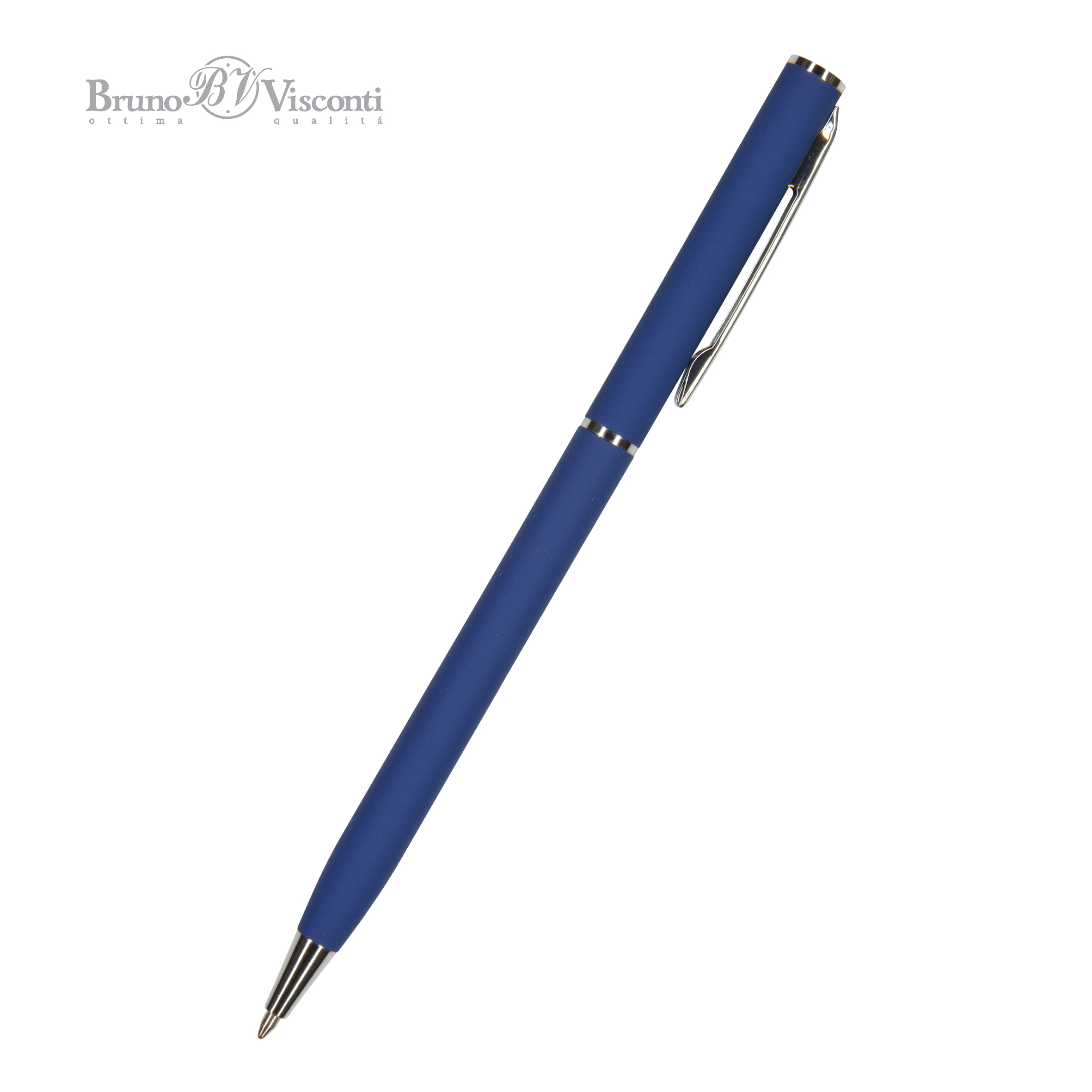 Ручка шариковая автоматическая BrunoVisconti® "PALERMO" цвет корпуса синий 0.7 мм, в тубе