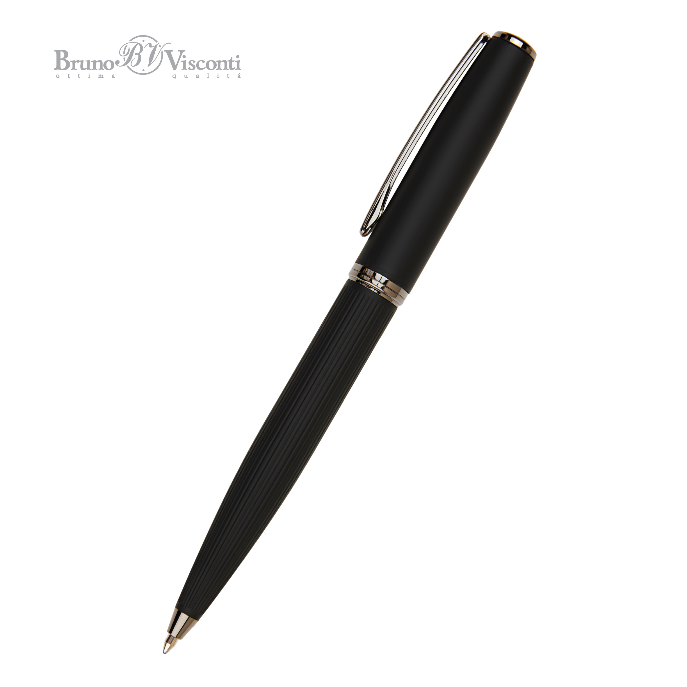 Ручка шариковая автоматическая BrunoVisconti® "SIDNEY" цвет корпуса черный 0.7 мм