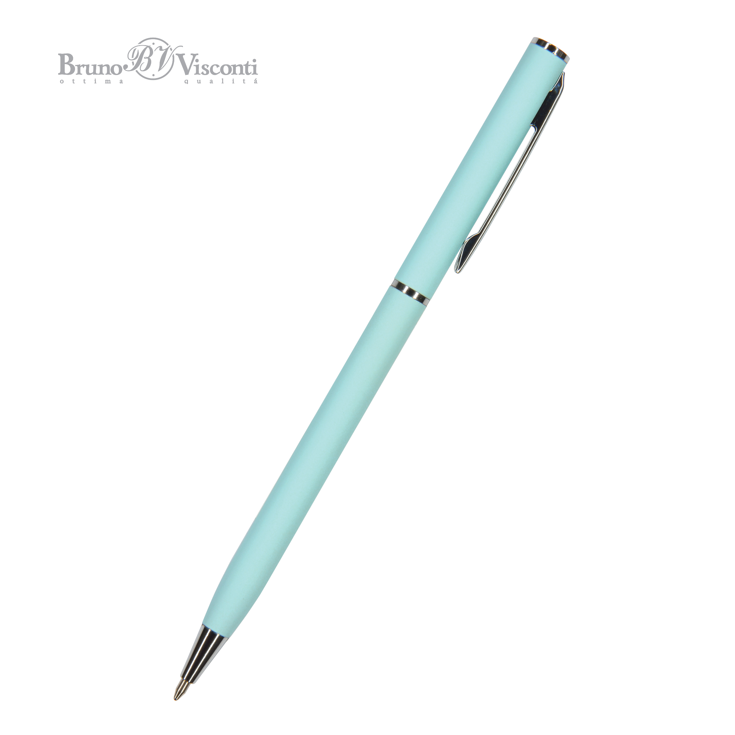 Ручка шариковая автоматическая BrunoVisconti® "PALERMO" цвет корпуса голубой 0.7 мм, в тубе