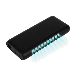 Внешний аккумулятор с встроенной УФ лампой Uno 6000 mAh, черный