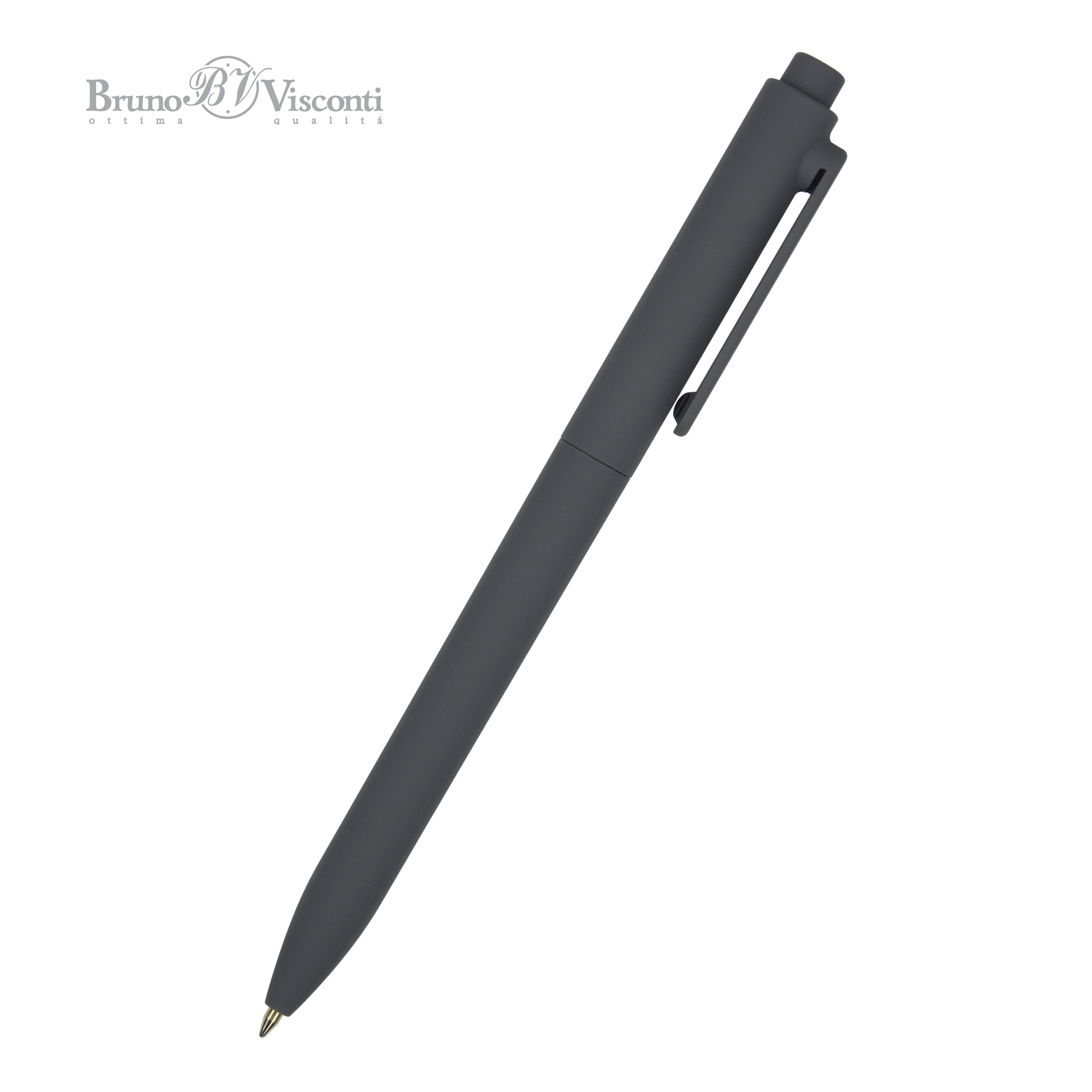 Ручка шариковая автоматическая под персонализацию BrunoVisconti® 0.7 мм, синий SoftClick Original