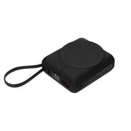 Внешний аккумулятор с подсветкой Ritter PD 10000mAh с функцией беспроводной зарядки 15W, черный