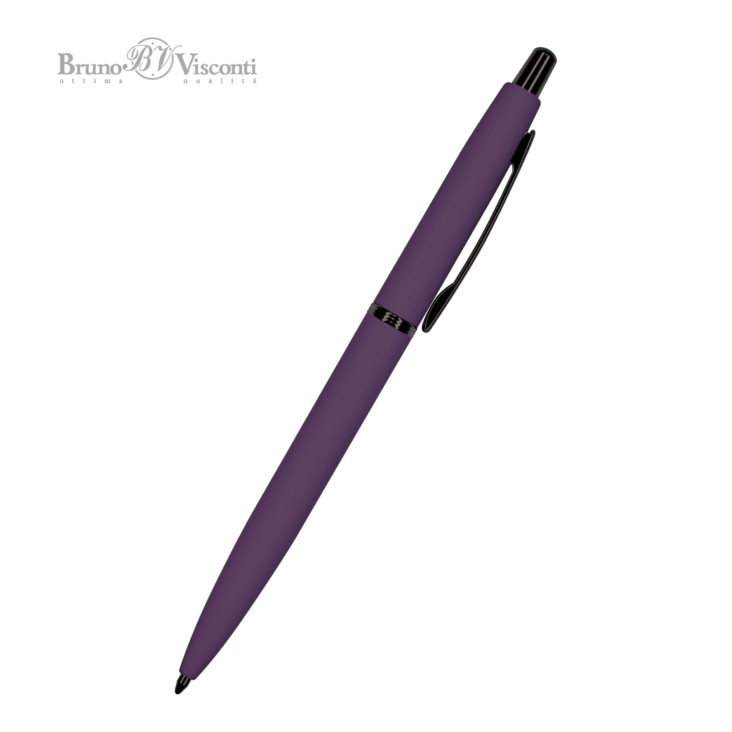 Ручка шариковая автоматическая BrunoVisconti® "SAN REMO" цвет корпуса фиолетовый 1 мм, в тубе