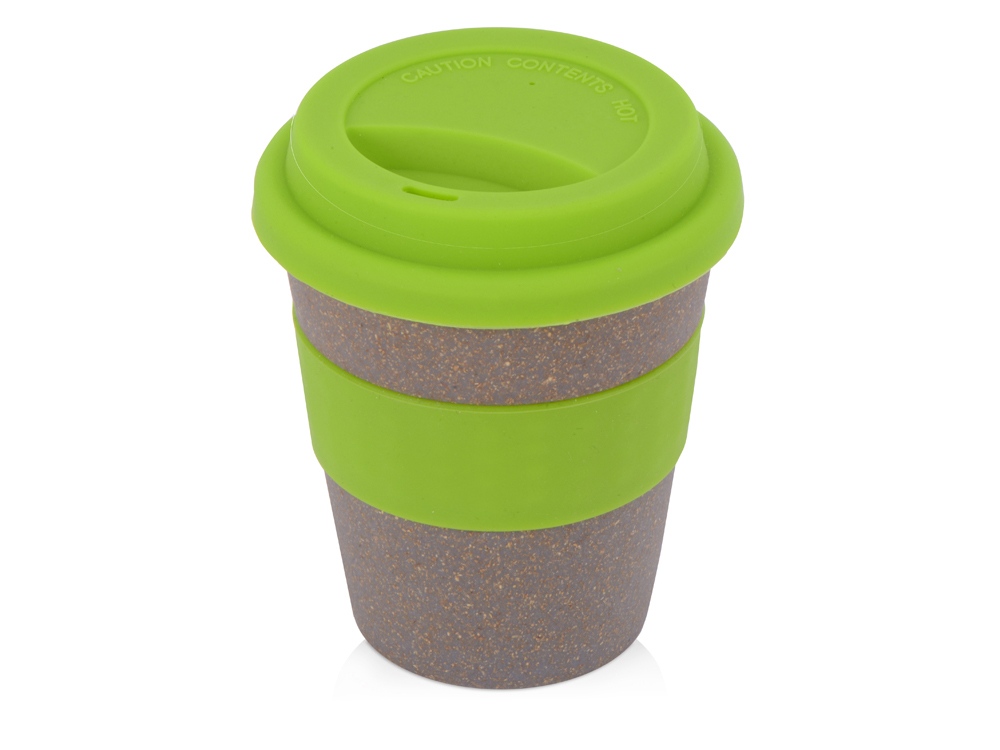 Стакан с силиконовой крышкой Café, зеленое яблоко