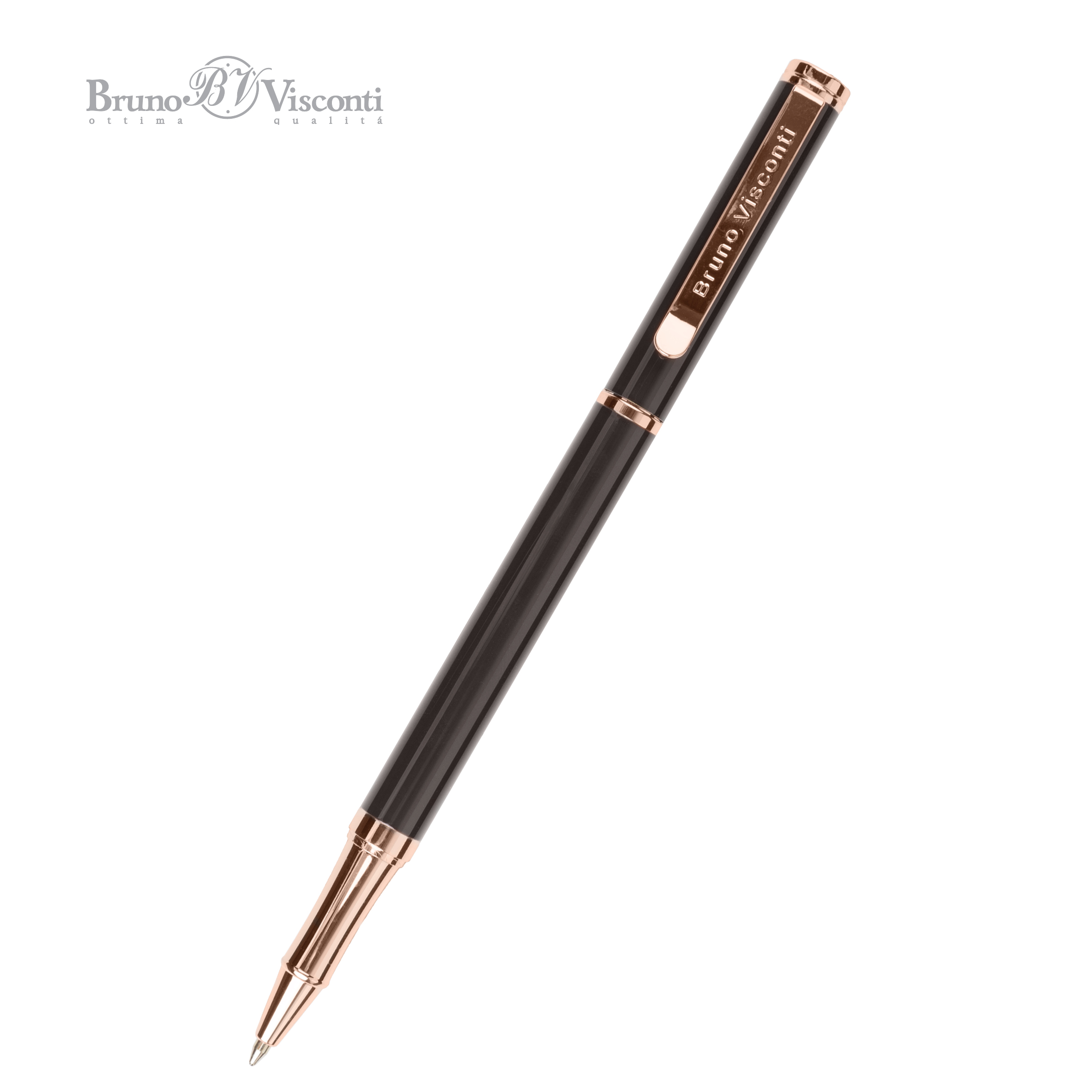 Ручка шариковая автоматическая BrunoVisconti® "VENEZIA CLASSICO" цвет корпуса коричневый 1 мм