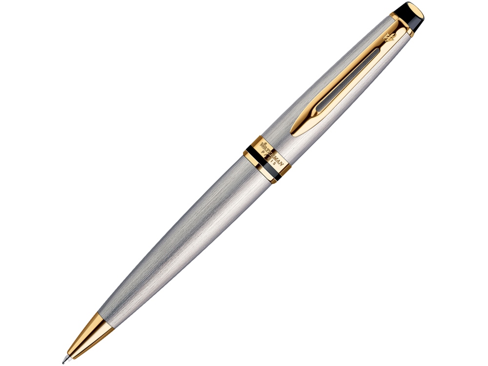 Ручка шариковая Waterman Expert 3 Stainless Steel GT M, серебристый/золотистый