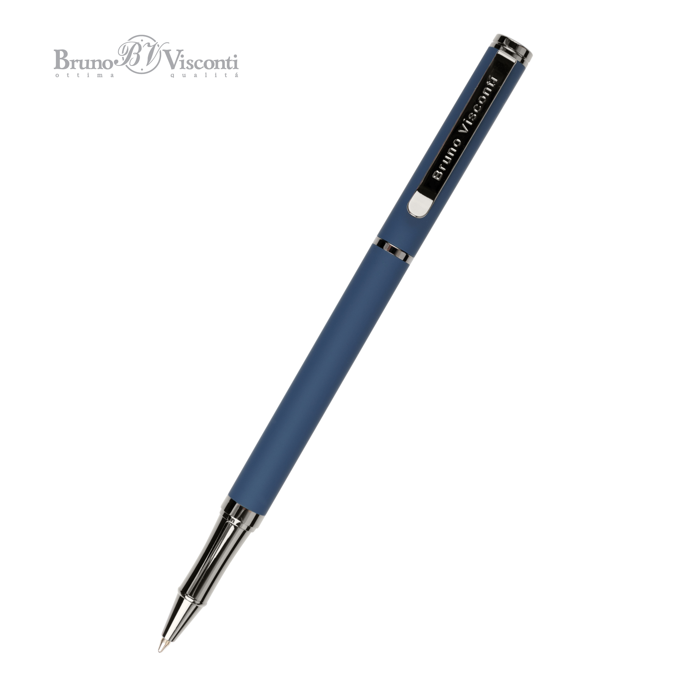 Ручка шариковая автоматическая BrunoVisconti® "VENEZIA PRAGMATICO" цвет корпуса синий 1 мм