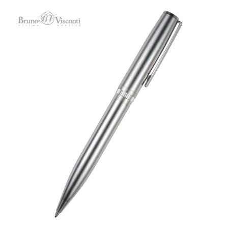 Ручка шариковая автоматическая BrunoVisconti® "BOSTON" цвет корпуса серебряный 0.7 мм