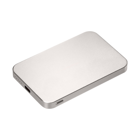 Внешний аккумулятор Артекс PD (Artex PD) 5000mAh с функцией беспроводной зарядки 15W, титановый