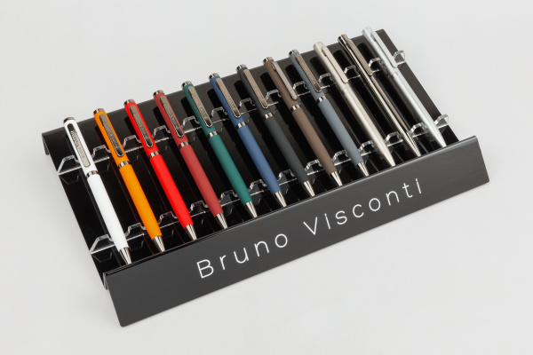 Ручка шариковая автоматическая BrunoVisconti® "FIRENZE" цвет корпуса красный 1 мм