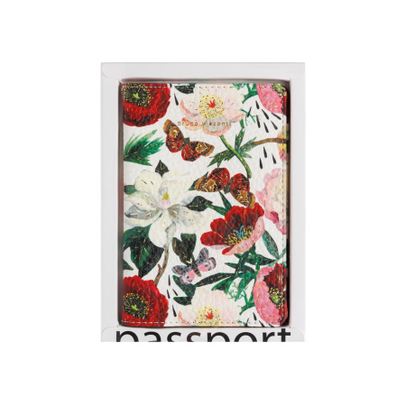 Обложка для паспорта BrunoVisconti® "FLORA.ПИОНЫ"