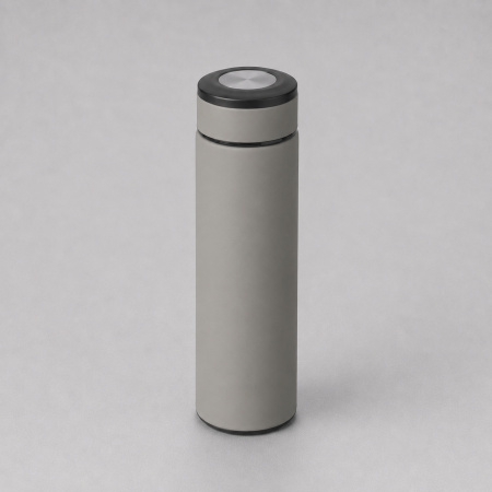 Вакуумный термос "Vacuum Flask C1", soft touch, 420мл, серый