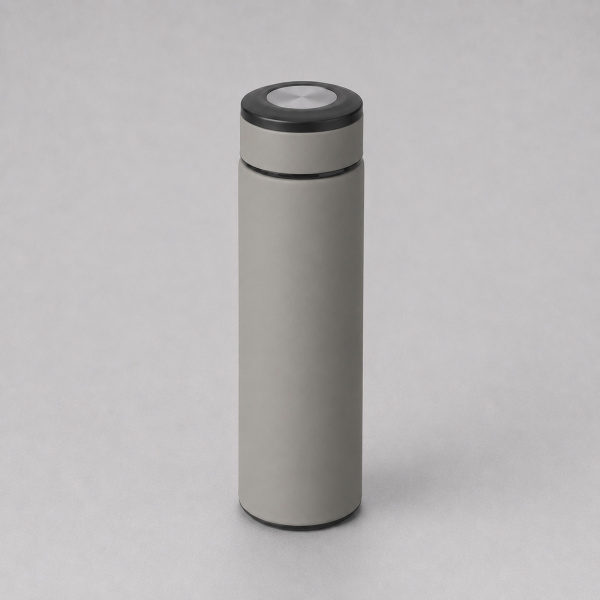 Вакуумный термос "Vacuum Flask C1", soft touch, 420мл, серый
