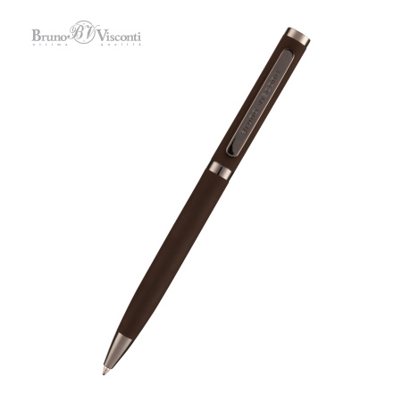 Ручка шариковая автоматическая BrunoVisconti® "FIRENZE" цвет корпуса коричневый 1 мм