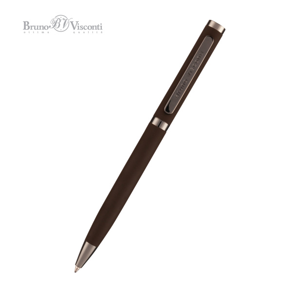 Ручка шариковая автоматическая BrunoVisconti® "FIRENZE" цвет корпуса коричневый 1 мм