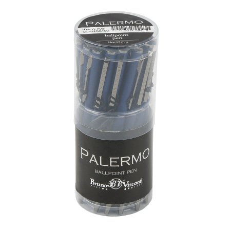 Ручка шариковая автоматическая BrunoVisconti® "PALERMO" цвет корпуса темно-синий 0.7 мм, в тубе
