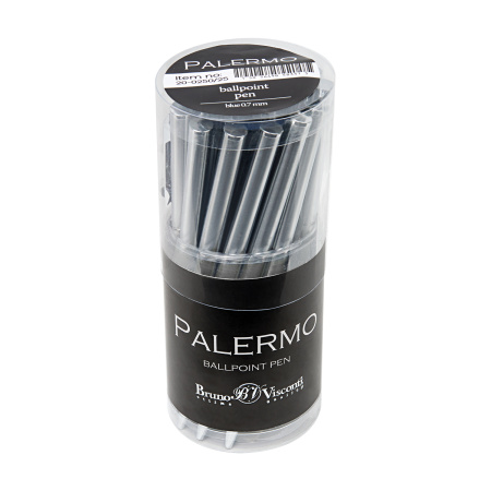 Ручка шариковая автоматическая BrunoVisconti® "PALERMO" цвет корпуса стальной 0.7 мм, в тубе
