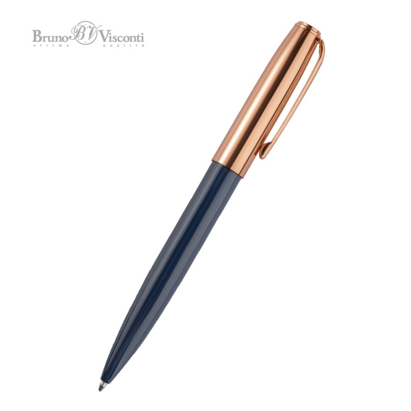 Ручка шариковая автоматическая BrunoVisconti® "NAPOLI" цвет корпуса синий 1 мм