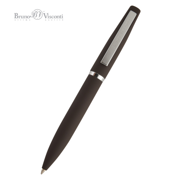 Ручка шариковая автоматическая BrunoVisconti® "PORTOFINO" цвет корпуса коричневый 1 мм