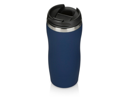 Термокружка "Double wall mug C1", soft touch, 350 мл, темно-синий (Р)