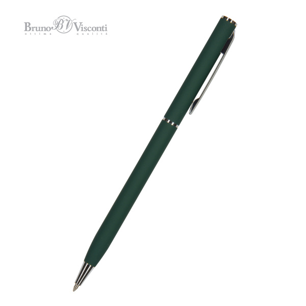 Ручка шариковая автоматическая BrunoVisconti® "PALERMO" цвет корпуса зеленый 0.7 мм, в тубе