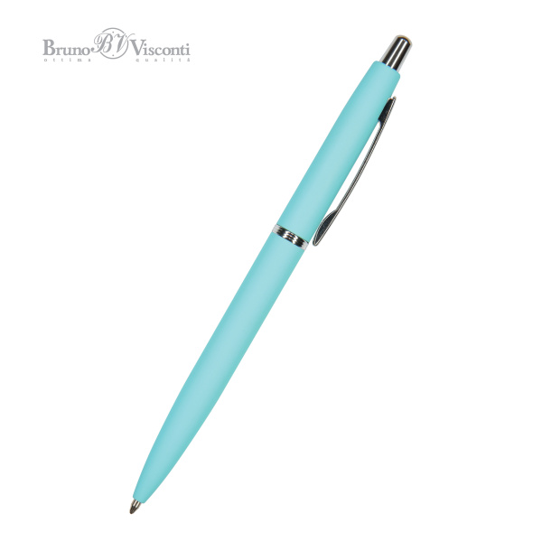 Ручка шариковая автоматическая BrunoVisconti® "SAN REMO" цвет корпуса голубой 1 мм, в тубе