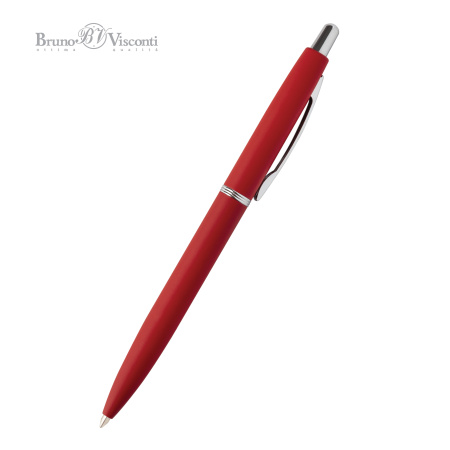 Ручка шариковая автоматическая BrunoVisconti® "SAN REMO" цвет корпуса красный 1 мм, в тубе
