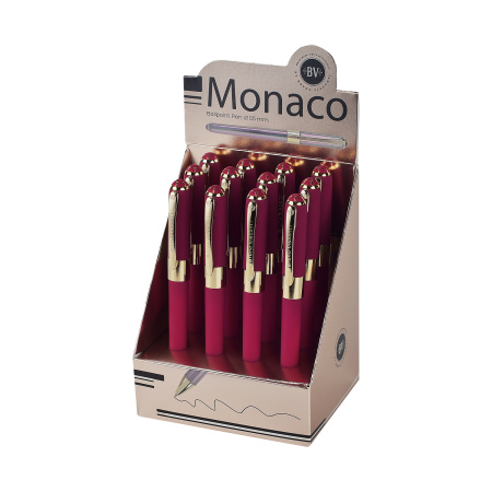 Ручка шариковая BrunoVisconti® "MONACO" цвет корпуса пурпурный 0.5 мм, в дисплее