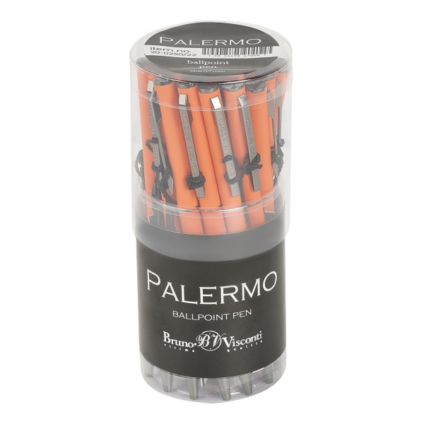 Ручка шариковая автоматическая BrunoVisconti® "PALERMO" цвет корпуса оранжевый 0.7 мм, в тубе