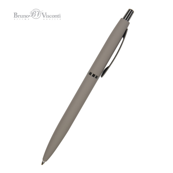 Ручка шариковая автоматическая BrunoVisconti® "SAN REMO" цвет корпуса серый 1 мм, в тубе