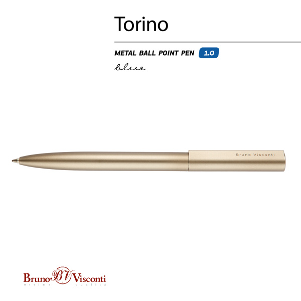 Ручка шариковая автоматическая BrunoVisconti® "TORINO" цвет корпуса шампань 1 мм