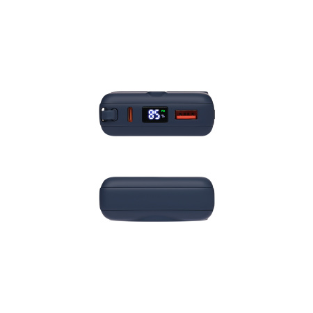 Внешний аккумулятор с подсветкой Риттер PD (Ritter PD) 10000mAh с функцией беспроводной зарядки 15W, синий