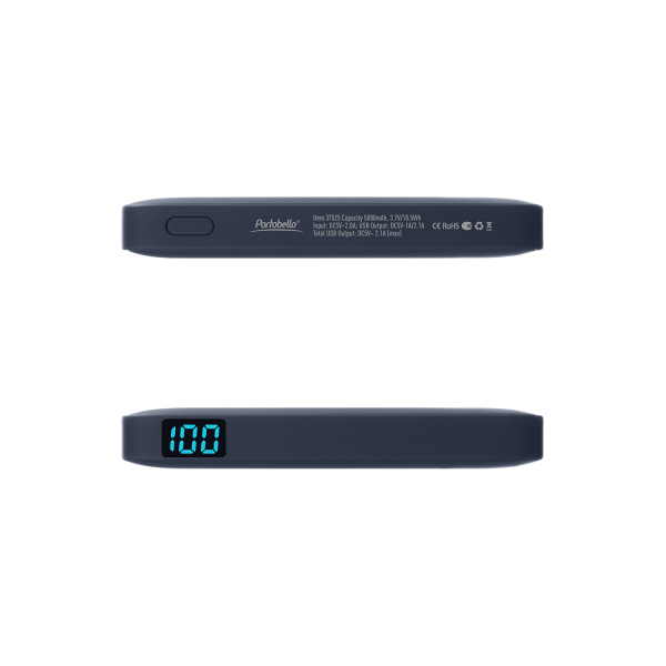 Внешний аккумулятор с подсветкой Анкор (Ancor) 5000 mAh, синий