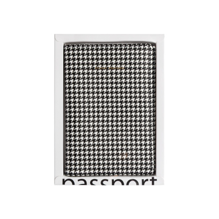 Обложка для паспорта BrunoVisconti® "BLACK&WHITE. ГУСИНАЯ ЛАПКА"
