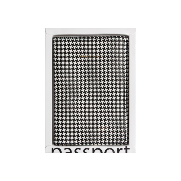 Обложка для паспорта BrunoVisconti® "BLACK&WHITE. ГУСИНАЯ ЛАПКА"