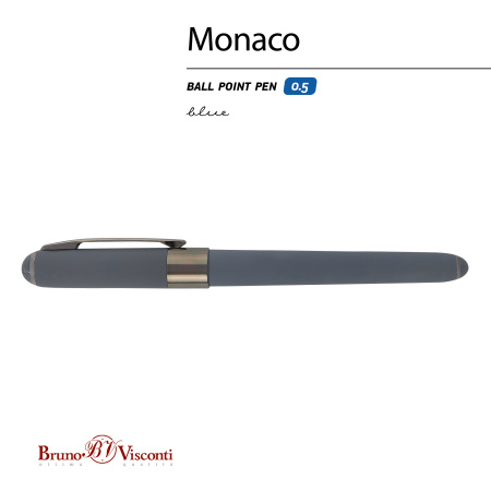 Ручка шариковая BrunoVisconti® "MONACO" цвет корпуса графитовый 0.5 мм, в тубе