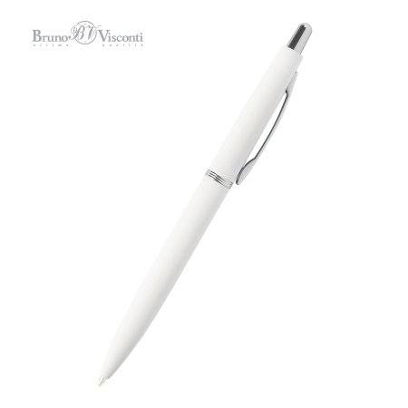 Ручка шариковая автоматическая BrunoVisconti® "SAN REMO" цвет корпуса белый 1 мм, в тубе