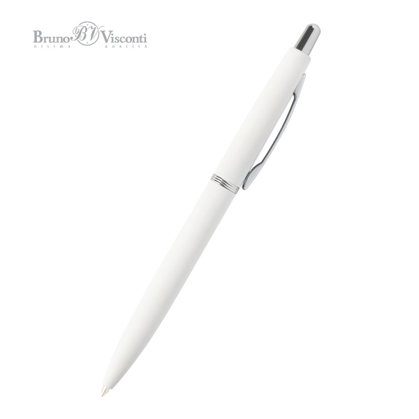 Ручка шариковая автоматическая BrunoVisconti® "SAN REMO" цвет корпуса белый 1 мм, в тубе