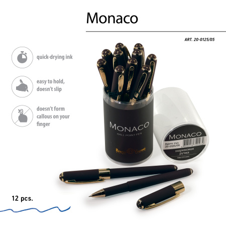 Ручка шариковая BrunoVisconti® "MONACO" цвет корпуса коричневый 0.5 мм, в тубе