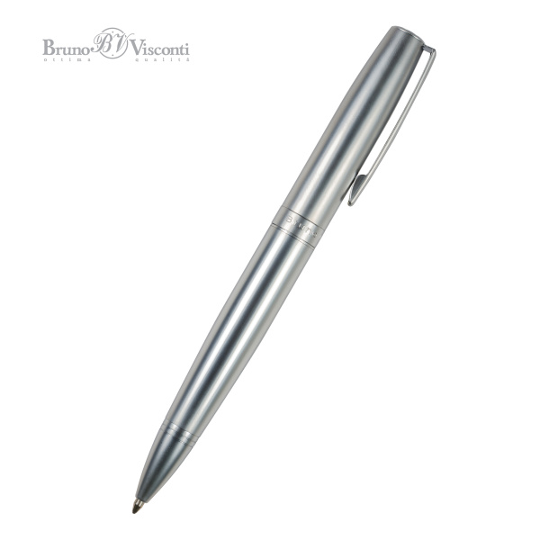 Ручка шариковая автоматическая BrunoVisconti® "SORRENTO" цвет корпуса серебряный 1 мм