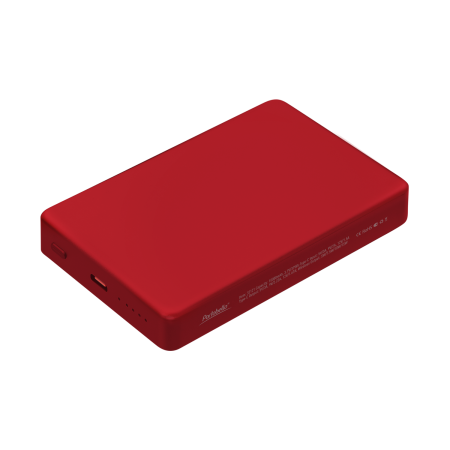 Внешний аккумулятор Атлантис Плюс PD (Atlantis PD Plus) 10000mAh с функцией беспроводной зарядки 15W, красный