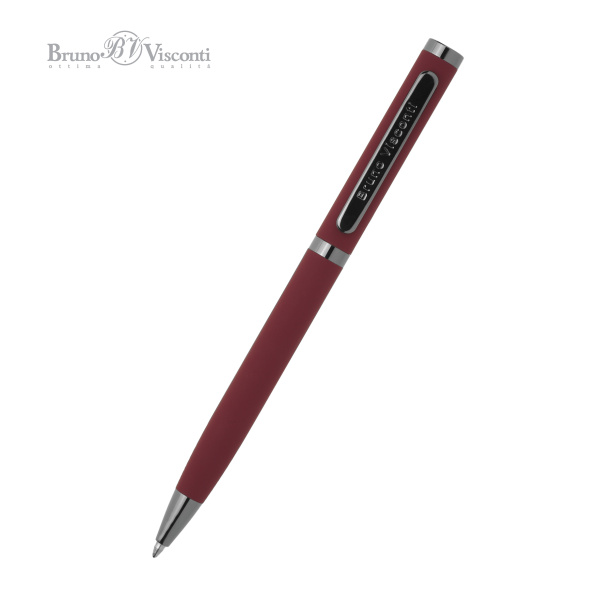 Ручка шариковая автоматическая BrunoVisconti® "FIRENZE" цвет корпуса красный 1 мм